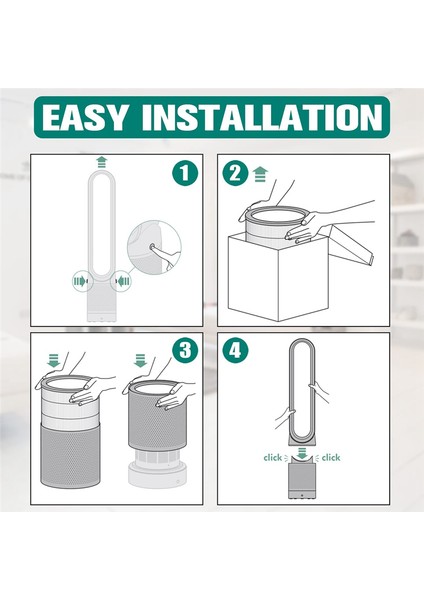 Dyson Hava Temizleme Filtresi TP00/03/02/AM11/BP01 Filtre Elemanı Için Uygundur (Yurt Dışından) modelleri