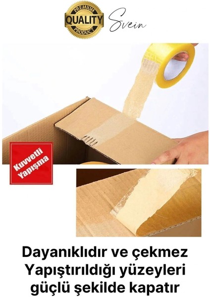 Ekstra Güçlü Yeni Formül 1 Adet 45 mm x 100 mt Koli Bandı Şeffaf Dayanıklı Bant Taşınma Ambalaj