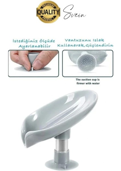 Vantuzlu Su Tutmaz Giderli Katı Sabunluk Süngerlik Tezgah Üstü Pratik Dekoratif Şık Tutunabilen indirimleri