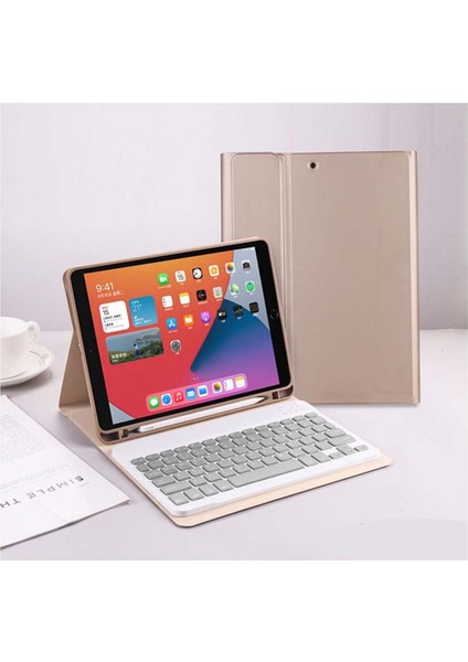 Ipad Air 5. Nesil 10.9 Inç M1 2022 Tablet Uyumlu Bluetooth Klavyeli Kılıf (Türkçe Klavye)
