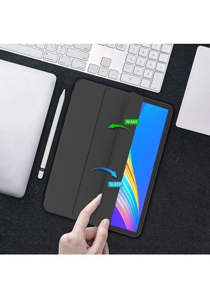 Ipad Pro 12.9 Inç 5. ve 6. Nesil 2021 / 2022 Uyumlu Kalem Bölmeli Uyku Modlu Standlı Silikon Kılıf modelleri