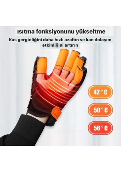 Fonksiyonel Isıtmalı Rehabilitasyon Robot Eldiven Çift El L Beden