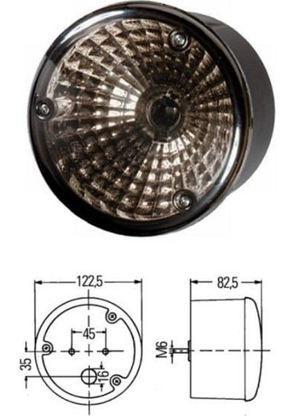 12V-24V Geri Vites Lambası Beyaz (122.5 Mm)