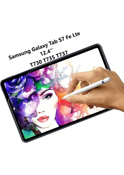 Samsung Galaxy S7 Fe Lte T737 - T736 - T733 - T730 Uyumlu Kağıt Hisli Ekran Koruyucu