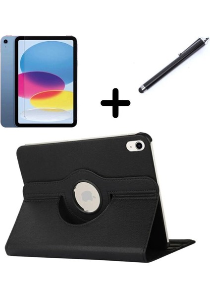 Apple Ipad 10. Nesil 10.9 2022 (A2696 A2757 A2777) Uyku Modlu Dönen Tablet Kılıfı Ekran Kalem