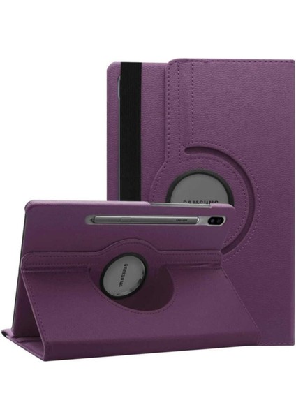 Samsung Galaxy Tab S7 Fe Lte T737 T736 T733 T730 Uyumlu Dönebilen Kapaklı Rotating Stand Deri Kılıf