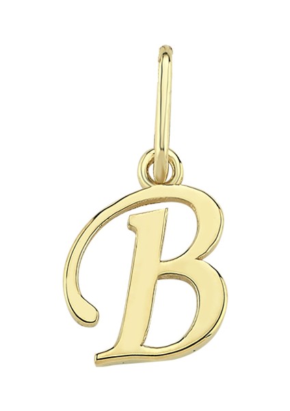 B Harfi Altın Kolye Ucu