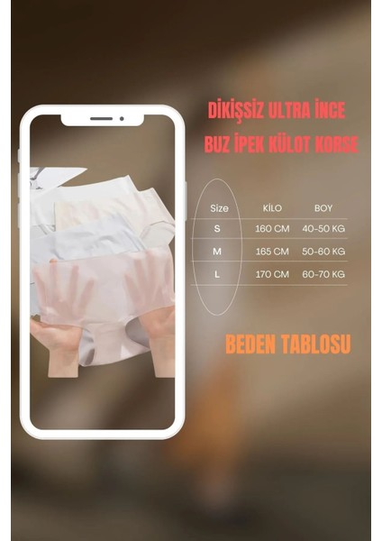 2'li Set Ultra Ince Mikro Şeffaf Dikişsiz Iz Yapmaz Buz Ipek Elastik Lazer Kesim Külot Gri-Beyaz