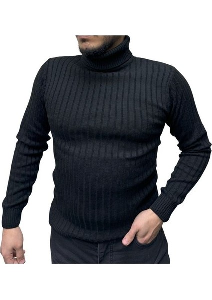 Boğazlı Triko Erkek Kazağı