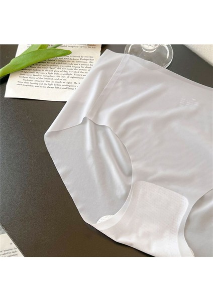 2'li Set Ultra Ince Mikro Şeffaf Dikişsiz Iz Yapmaz Buz Ipek Elastik Lazer Kesim Külot Gri