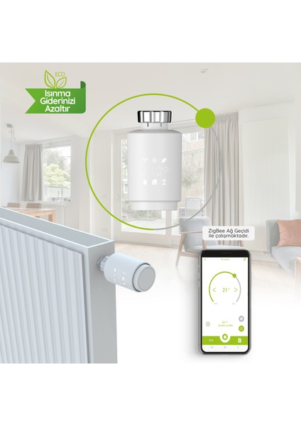 S-Warm Akıllı Termostatik Radyatör Vanası