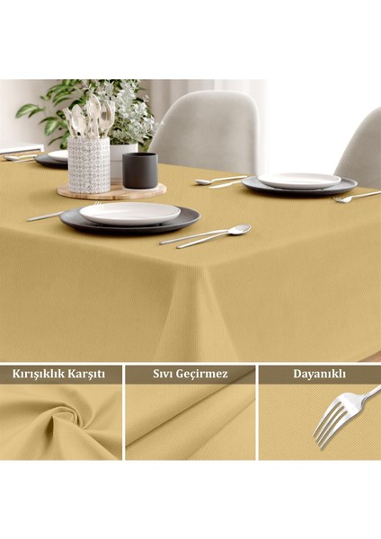 Canvas Kum Sıvı Geçirmez Leke Tutmaz Masa Örtüsü