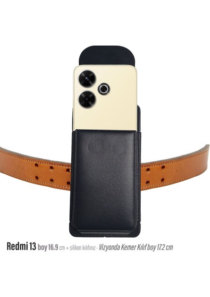 Redmi 13 Kemer Kılıfı | Bele Takılan Kemer Kılıf Kapaklı