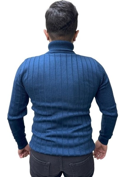 Boğazlı Desenli Triko Erkek Kazağı modelleri