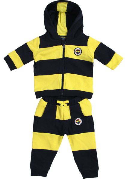 Bebek Sarı Lacivert Şeritli 2li Takım