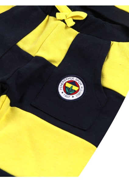Bebek Sarı Lacivert Şeritli 2li Takım