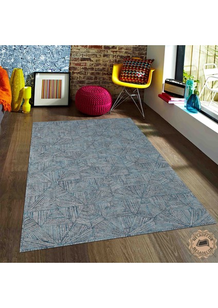 Geometrik Desenli Kaymaz Tabanlı Yıkanabilir Dijital Baskılı Oturma Odası Halı Salon Halısı fırsatları