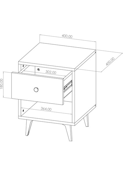 Retro Çekmeceli Komodin