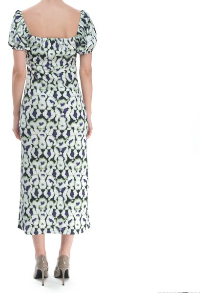 Yarım Kol Midi Boy Elbise modelleri