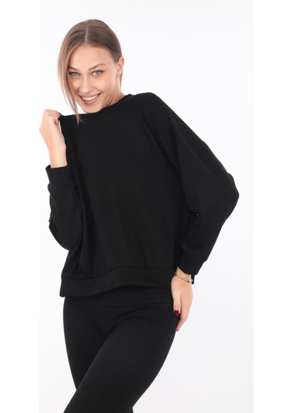 Siyah Renk Kadın Sweatshirt (PCST078)