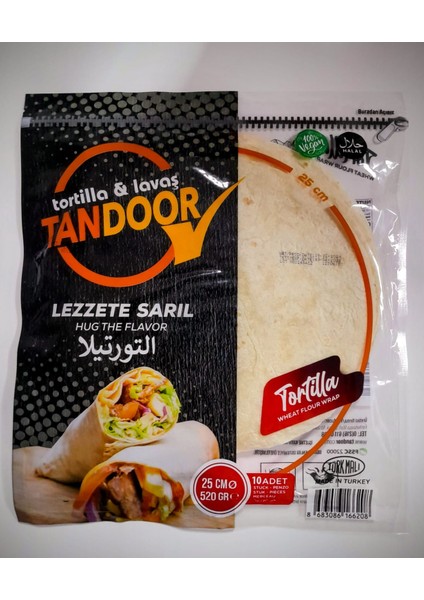 Tortilla Lavaş 25 cm 10'lu