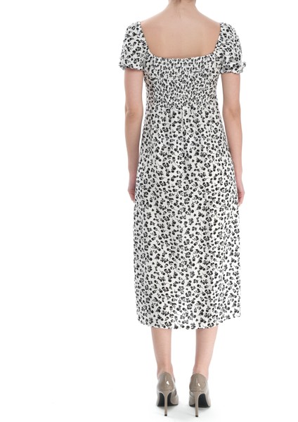 Yarım Kol Midi Boy Elbise modelleri