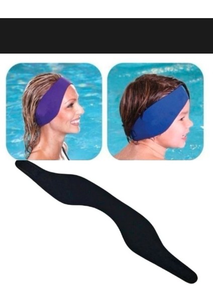 Yetişkin ve Çocuklar Için Yüzme Kulak Koruyucu Bant Su Geçirmez Havuz Deniz Bonesi Siyah modelleri