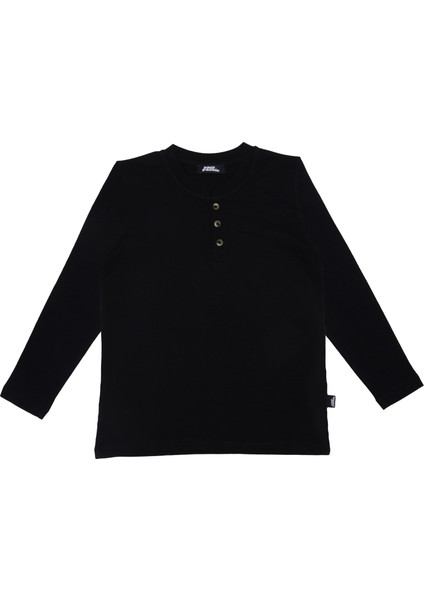 Erkek Çocuk Uzun Kol T-Shirt - Siyah