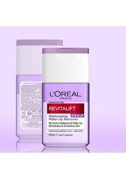 L'oreal Paris Revitalift Filler Hyaluronik Asit Çift Fazlı Göz Makyaj Temizleyicisi 125ML