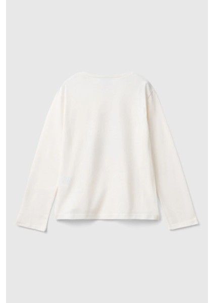 Kız Çocuk Uzun Kol T-Shirt - Ekru fiyatları