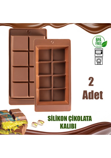 Mys Çikolata Kabı Dubai Silikon, Çikolata Yapma Kalıbı Bpa Free Pratik Çikolata Kabı 2 Adet