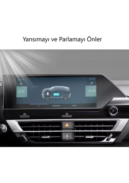 Citroen E-C4 10 Inç Mat Ekran Koruyucu Multimedya Navigasyon