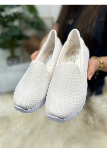 Günlük Kadın Babet Kolay Giyilebilir Hava Alabilen Hafif Rahat Taban Esnek Günlük Spor Ayakkabı 035
