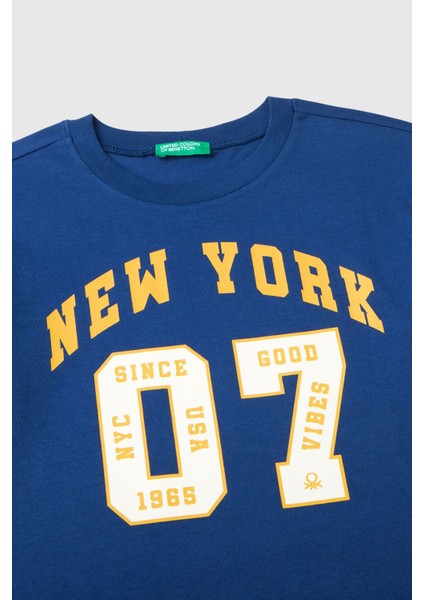 Erkek Çocuk Bisiklet Yaka Uzun Kollu T-Shirt - Lacivert modelleri