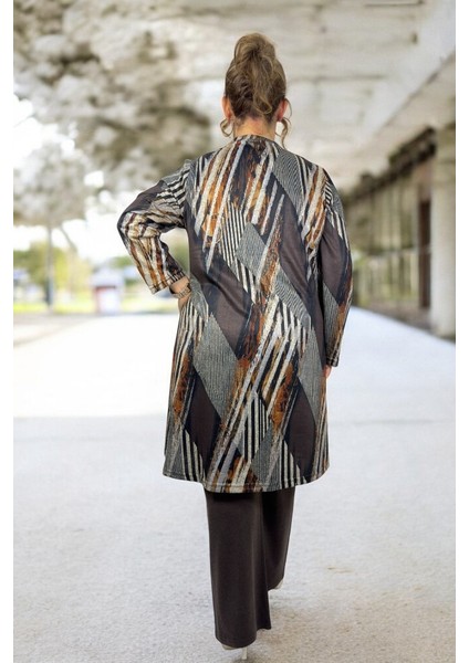 Bisiklet Yaka Yumoş Viskon Kumaş Tunik Beli Lastikli Viskon Pantolon Büyük Beden Alt Üst Takım fırsatları