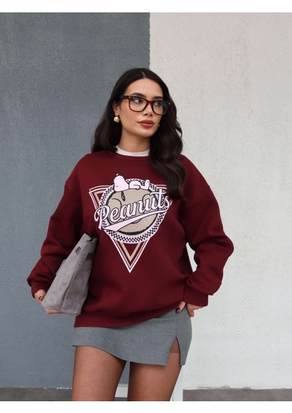 Snoopy Peanuts Baskılı Sweatshirt