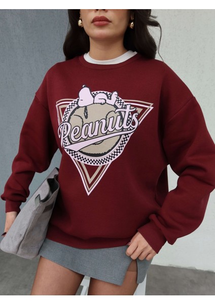 Snoopy Peanuts Baskılı Sweatshirt