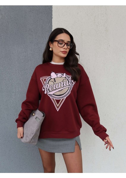 Snoopy Peanuts Baskılı Sweatshirt