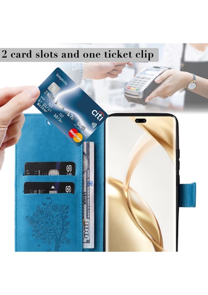 Honor 200 Pro 5g Kılıf Cüzdan Deri Kapak Kedi Ağacı Desenli (Yurt Dışından)