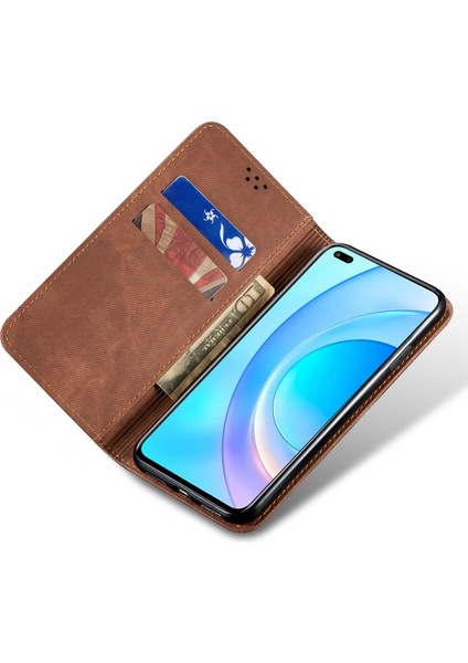 Honor 200 5g Kılıf Cüzdan Deri Telefon Kapağı Kot Kumaş Dokusu Anti-Parmak Izi (Yurt Dışından) fırsatları