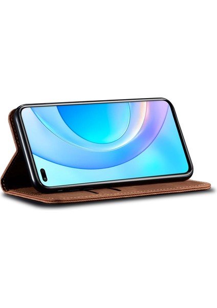 Honor X8B 4g Koleksiyon Deri Folio Cüzdan Telefon Kapağı Kot Bez Dokusu (Yurt Dışından) fiyatları
