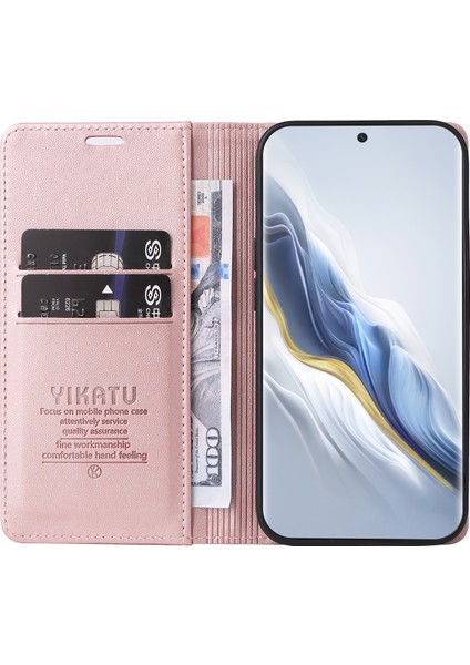 Honor Magic6 5g Deri Cüzdan Manyetik Kapanış Telefon Kapağı (Yurt Dışından)