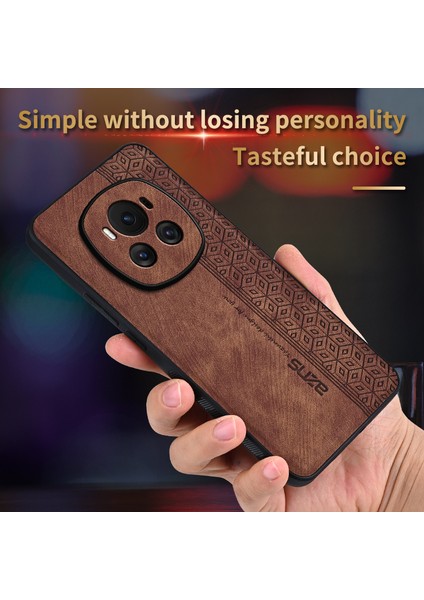Honor Magic6 5g Baskılı Pu Deri Kaplamalı Tpu Koruyucu Telefon Kapağı (Yurt Dışından)