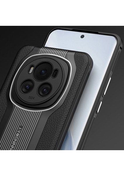 Honor Magic6 5g Pu Deri+Tpu+Akrilik Telefon Arka Kapağı (Yurt Dışından)