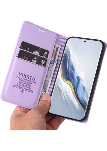 Honor Magic6 5g Deri Cüzdan Manyetik Kapanış Telefon Kapağı (Yurt Dışından)