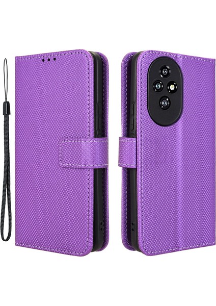 Honor 200 5g Koruyucu Kılıf Dokulu Deri Telefon Kapağı Cüzdanlı (Yurt Dışından)