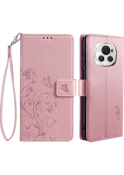 Honor Magic6 5g Pu Deri Telefon Kılıfı, Kart Yuvaları ve Standı (Yurt Dışından)