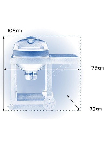 Pro22k-Cart Kömürlü Mangal - 57 cm