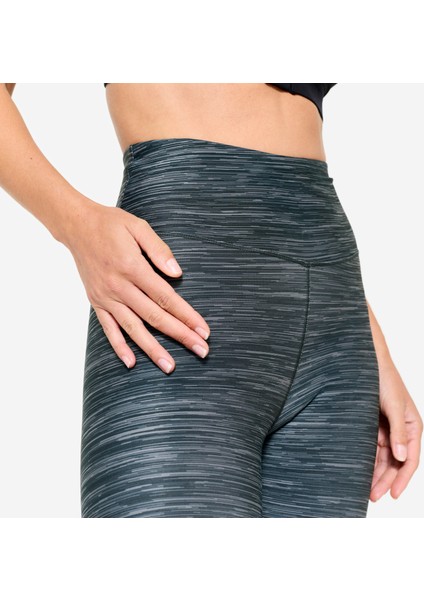 Domyos Kadın Yüksek Bel Fitness Taytı - Alacalı Gri modelleri