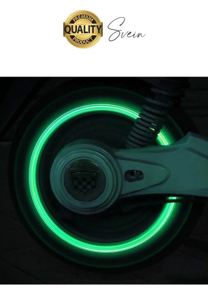 Özel Üretim Yeşil Fosforlu Sibop Kapağı 4 Set Tüm Araçlarla Uyumlu Gece Parlayan Sibob Jant Tekerlek fırsatları